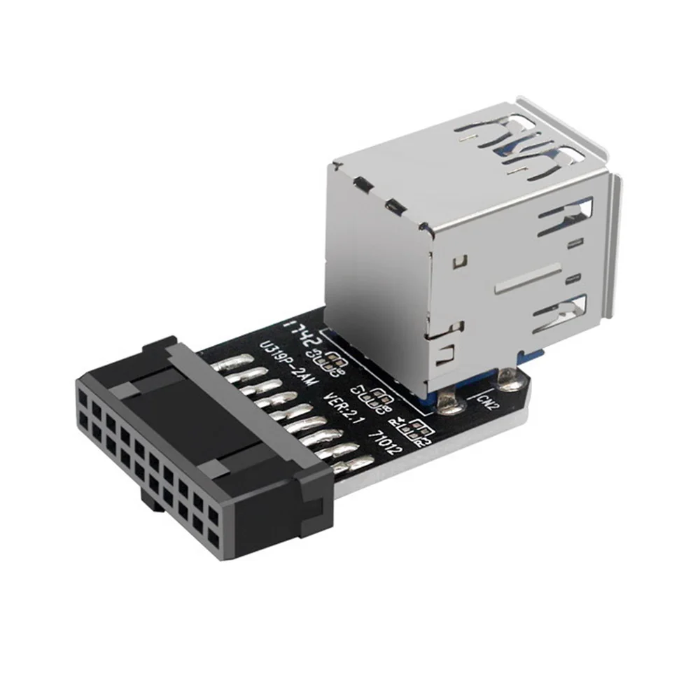 USB 3.0 محول محول موصل IDC 19Pin / 20Pin اللوحة المكونات إلى USB منفذ الإناث اتصال داخلي إلى الجبهة من