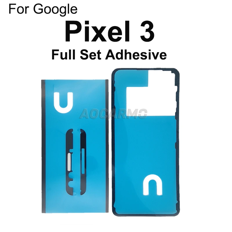 Aocarmo For Google Pixel 2 3 XL 3XL 4 XL 4XL Lcd Screen Display Sticker Front Middle Frame Back Battery Cover Door Adhesive Glue