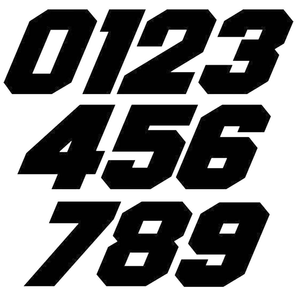 HungMieh رقم 0-9 ملصق سيارة سباق مائي مخصص عاكس الفينيل على السيارات دراجة نارية مضحك JDM لغطاء المحرك نافذة الباب