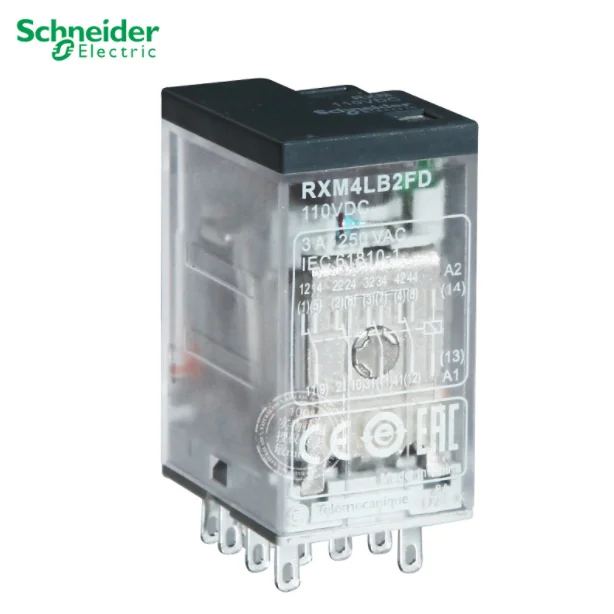 

10PCS/1Box New Schneider RXM4LB2FD Miniature Relays 110VDC In Box Brand