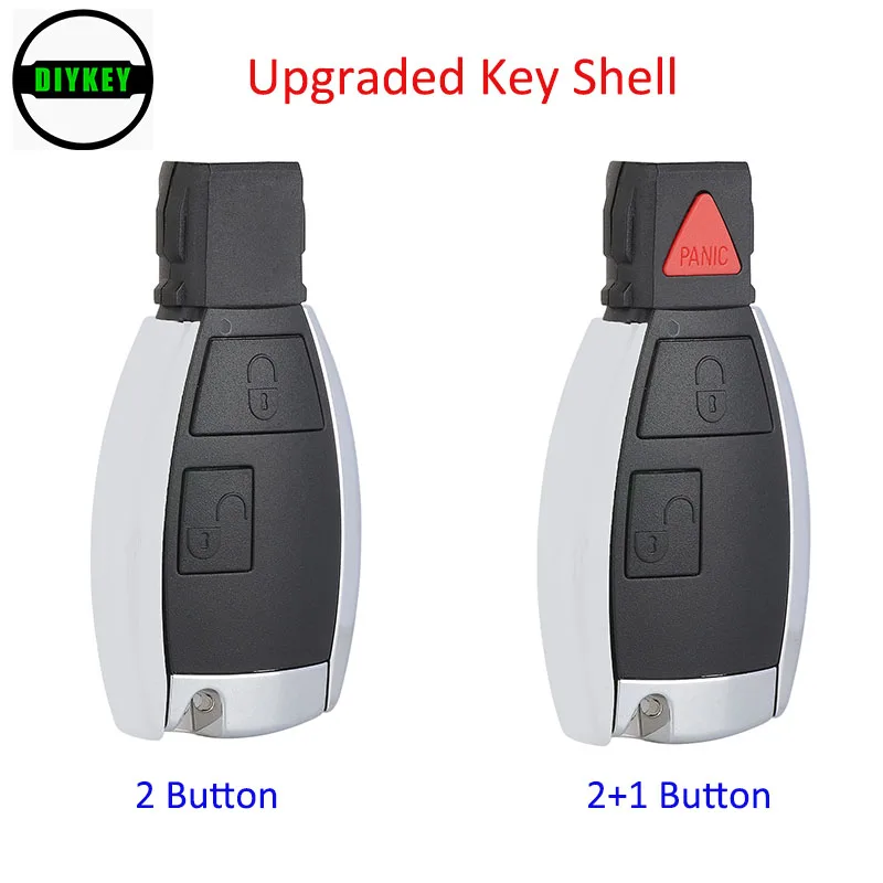 

DIYKEY Upgraded Remote Smart Key Shell 2 Button / 2+1 Button Fob For MB Mercedes Benz CLS C E S W124 W202