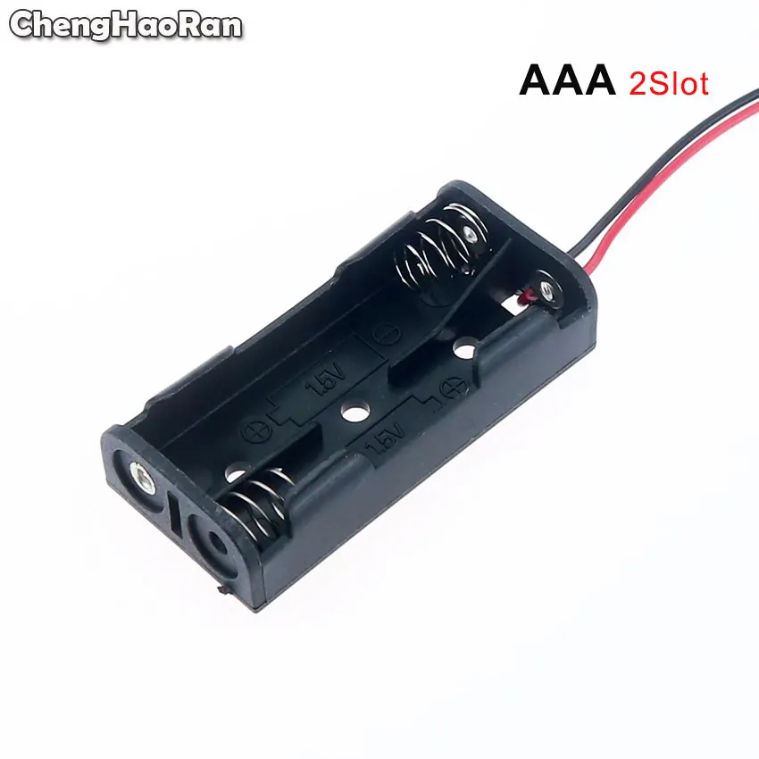 Chengaoran – boîte de rangement pour piles AAA, 1x2x3x4x6x8x, câble en plastique ABS, noir, LR3 HR3