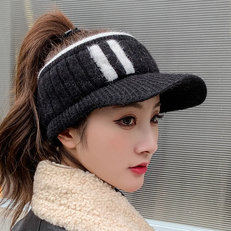 2021 New Winter Hat for Women Empty Top Baseball Caps Fashion Female Autumn Warm Casual Visor Caps Outdoor Bicycle Sports Hats