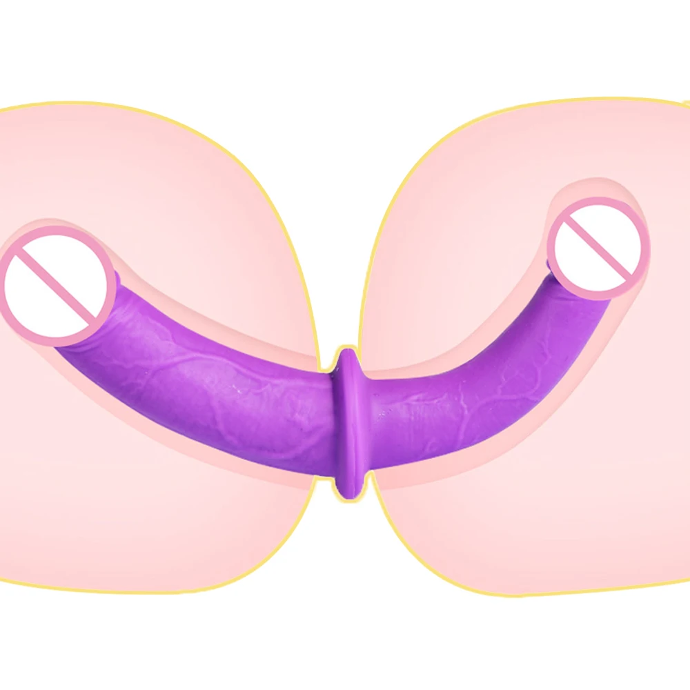 Strap-on Anal Soft Dildo Double End Artificial Silicone Penis Strapon Woman To Men Adult Toy For Couple Lesbian Gay Masturbation