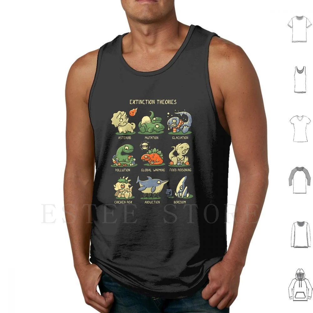 Extinction Theories Tank Tops Vest Science Nerd Theory Evolution Asteroid Dinosaurs Dinosaur Prehistory Triassic