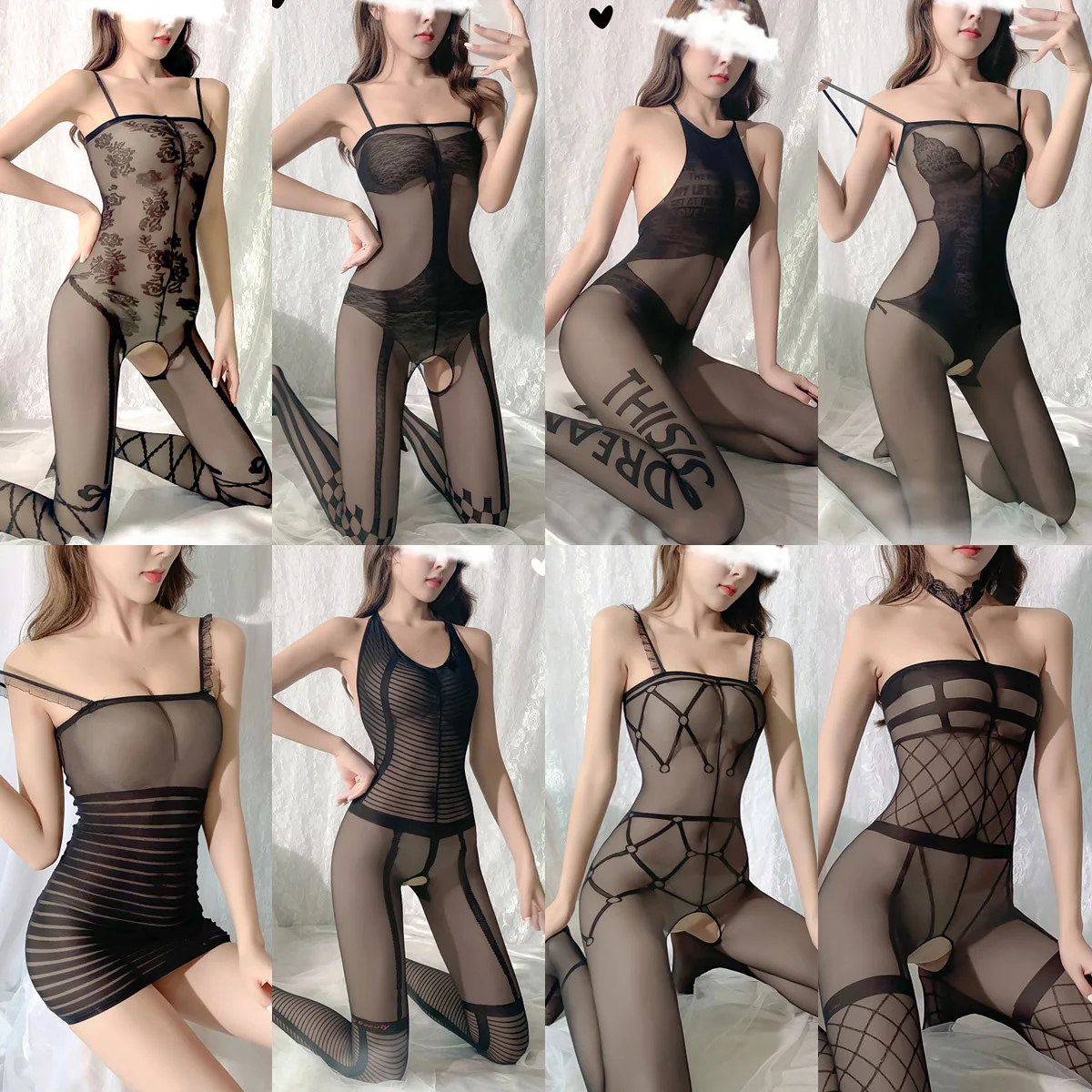 Sexy Tights Lingerie Sling Women's Stockings Black Open Crotch Intimate Underwear Teddy Porno Costume Bodystockings Bodysuit