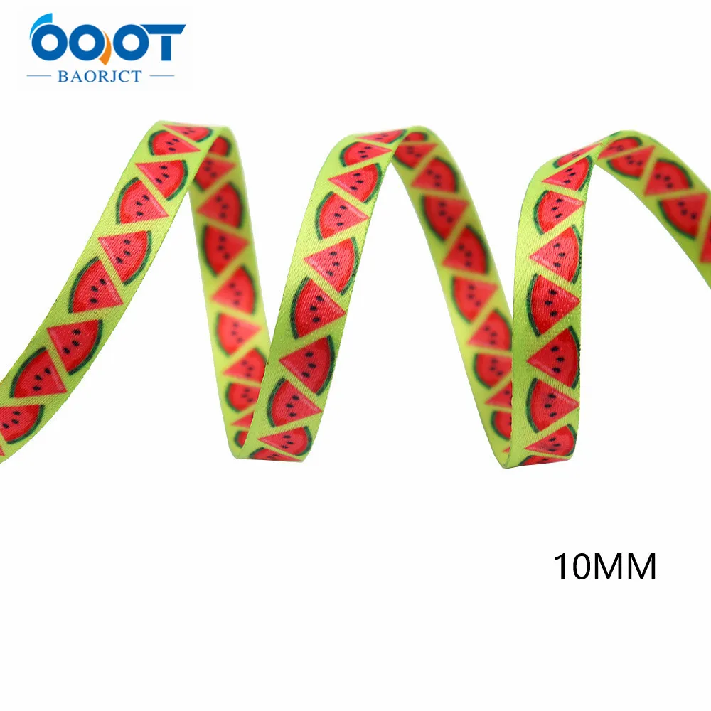 3/8 Inch M-21603-760 Double-Sided Fruit Series Thicken Ribbon 10 Yards DIY Dog Collar Leash Mobile Phone Chain Kettle Webbing