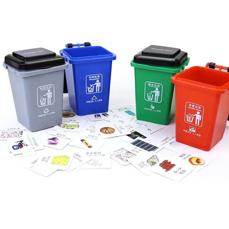 

New 2020 Garbage Classification Toy Trash Can Early Educational Teaching Aid knowledge Game Mini Trash Can