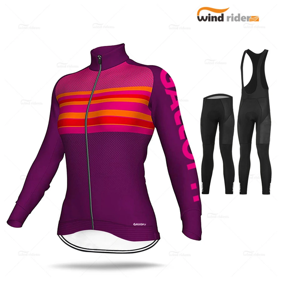 

Long Sleeve Women’s Cycling Jersey Set Bicycle Clothing MTB Road Uniform Spring And Autumn Female Ciclismo Fashion Clothes Set