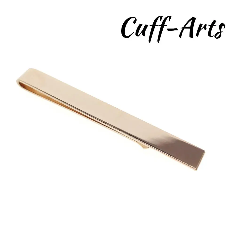 Tie Clip Bar Rose Gold Normal Size Stainless Steel for Business Wedding Gift 5.5cm by Cuffarts T10071