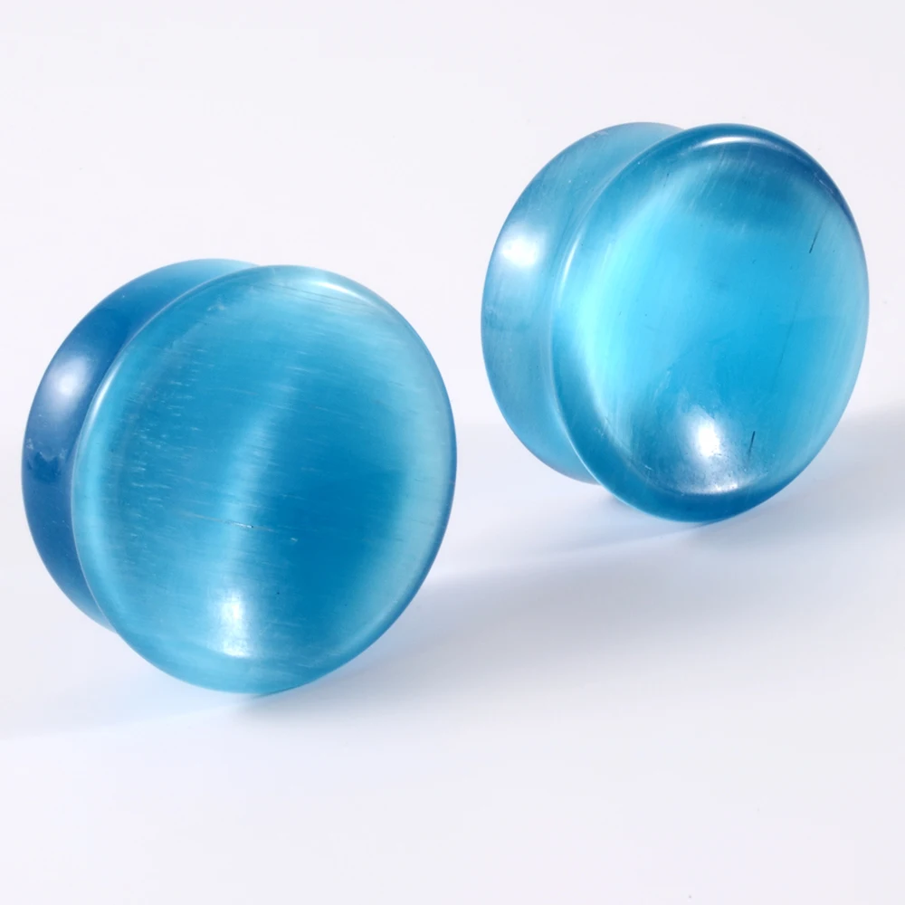 2pcs Stone Ear Gauges Concave Plug Tunnel Ear Weight Ear Expanders Ear Stretcher Women Men Body Piercing Jewelry 6mm-25mm