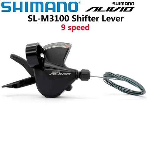 Imagen 2 del producto Shimano Alivio M3100 9S palanca de cambios derecha desviador trasero SGS 9 velocidades para bicicleta de montaña MTB