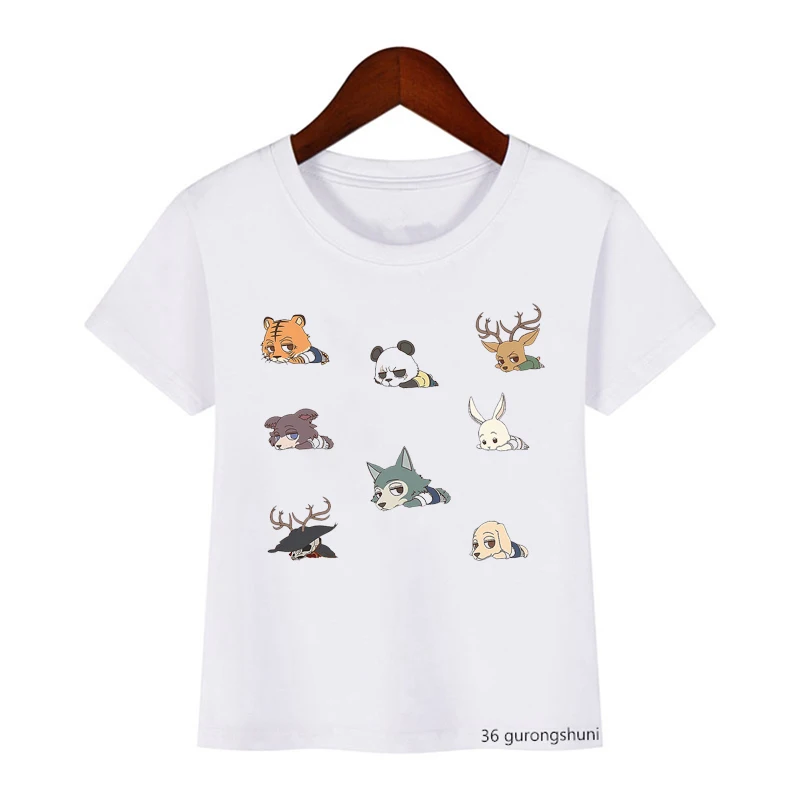 

New arrival 2022 children's tshirt funny beastars cartoon print boys t-shirt summer boys clothe girls t shirt white shirt tops