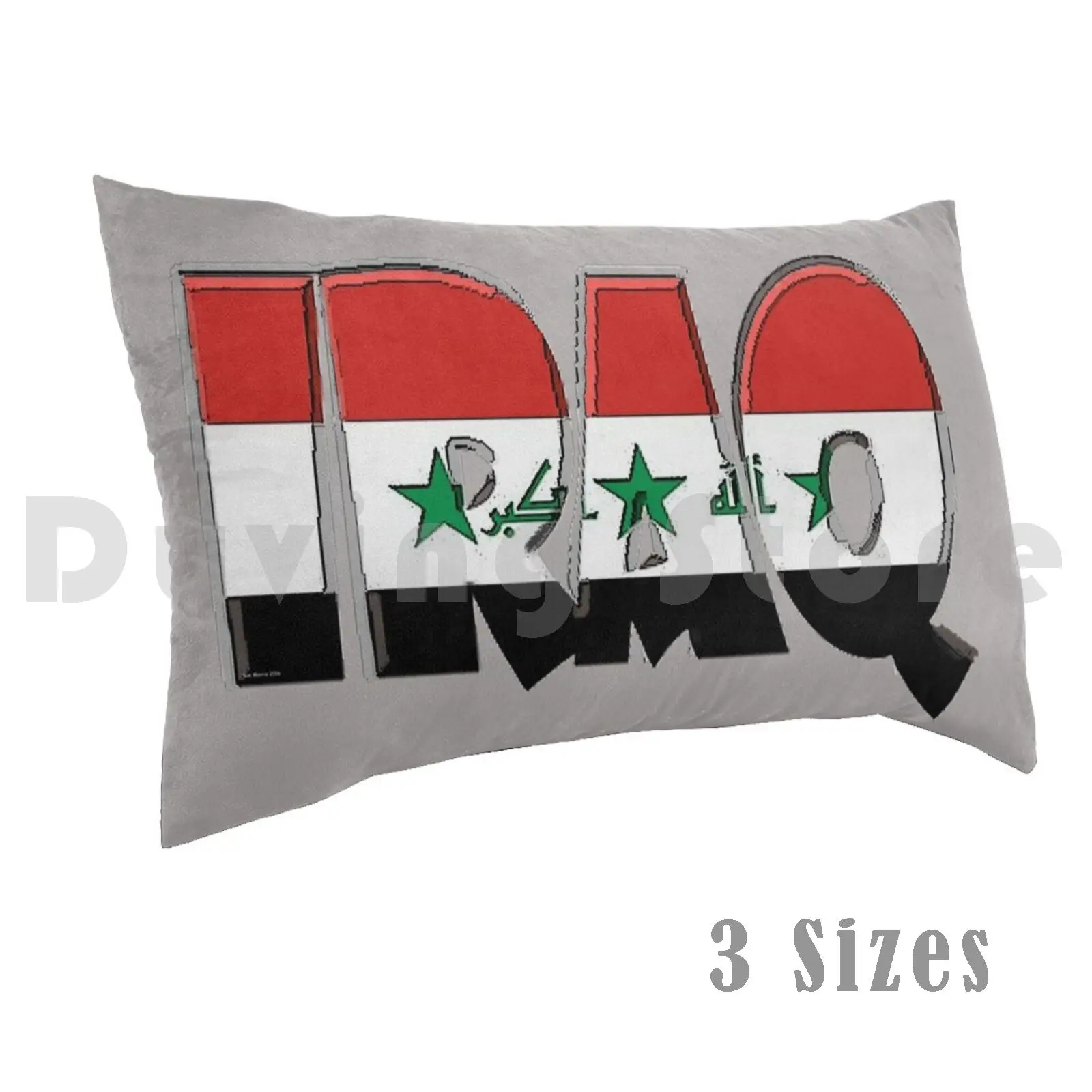 Iraq Font With Iraqi Flag Pillow case 40x60 1400 Pakistan Iran Iraq Iraqi Turkey Israel