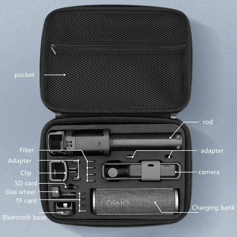 Osmo pocket bag Portable case Spare parts  Storage box waterproof for dji osmo pocket 1/pocket 2 camera Accessories