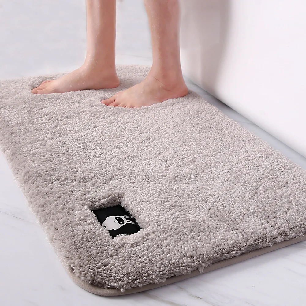 Home Soft Carpet High-hair Bathroom Water-Absorbing Floor Mat Chenille Bedroom Non-slip Foot Pad Super Thick Fluff Fiber Mats