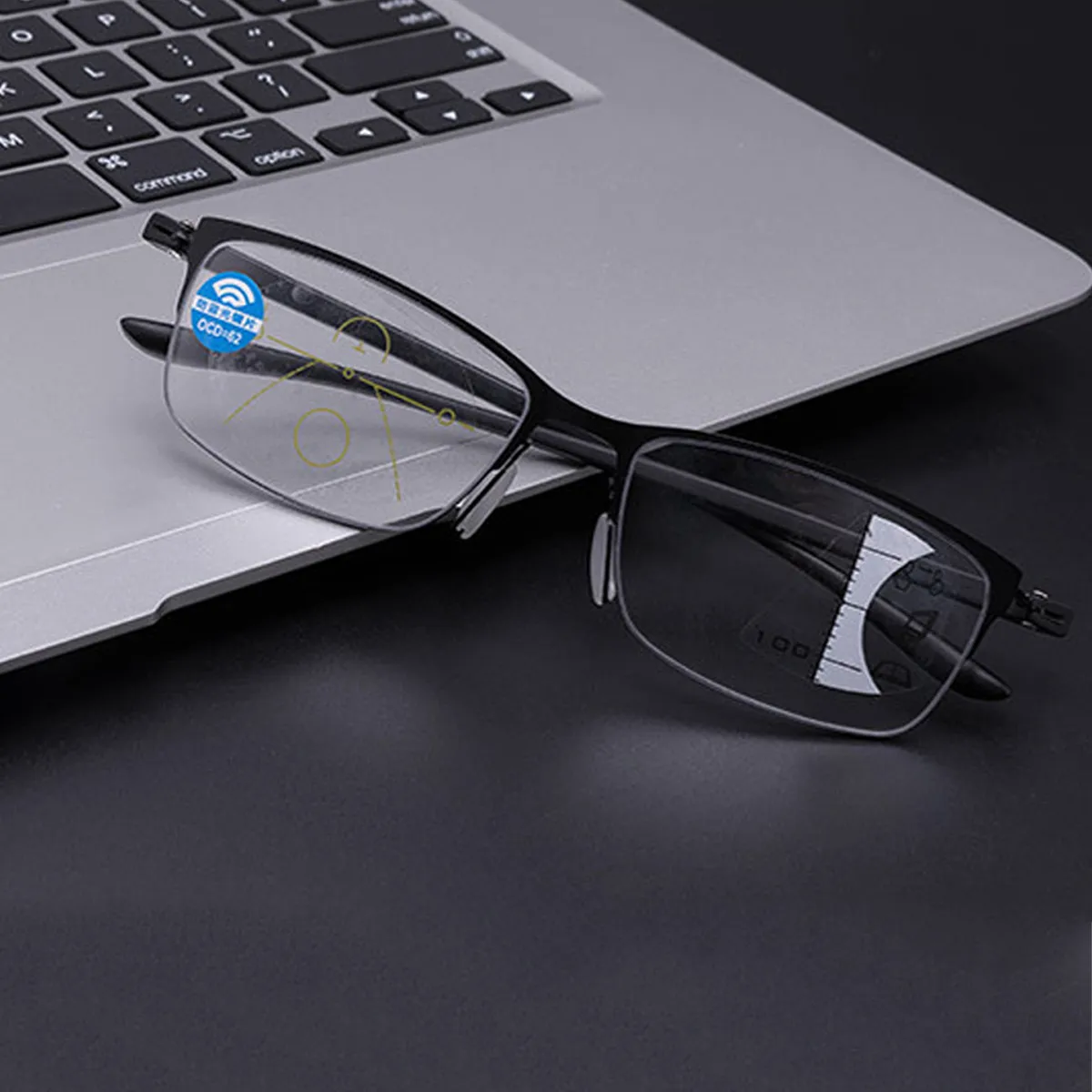 Unisex Progressive Multi-focus Reading Glasses Anti-blue Light Fashion Glasses