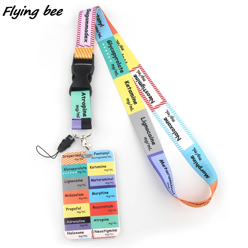 Медицинский шнурок Flyingbee X1305, держатель для карт, для идентификационной Карты врача, медсестры, шнурок для телефона, доступ в метро, держатель для карт