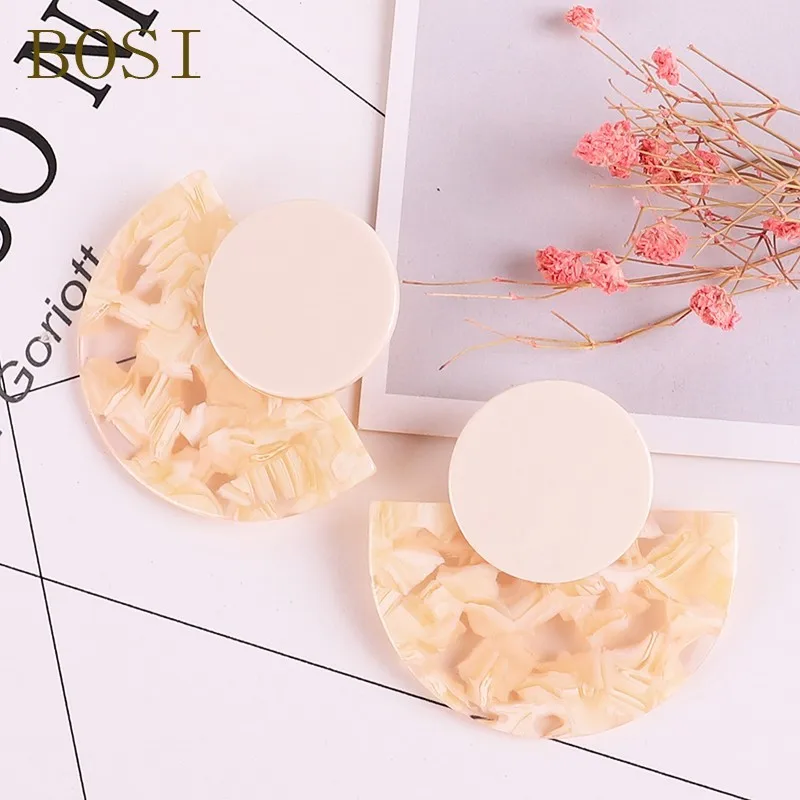 Acrylic Acetate Earrings 2022 Women Earring Bohemian Big leopard Pendant Statement Fashion Circular luxury Jewelry Accessories