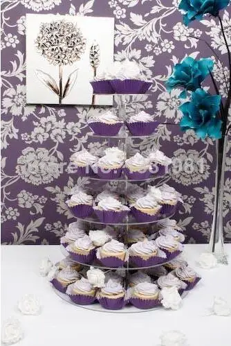 

Wholesale TransparentCircle Acrylic Wedding Cake Stand