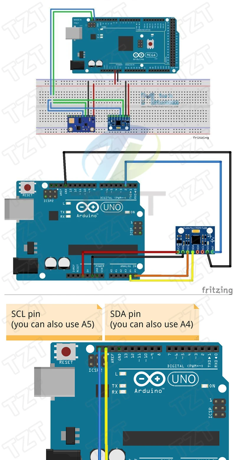 MPU-6050 MPU-9250 BMI160 LSM303DLHC L3G4200D QMC5883L ADXL335 LIS3DSH 3-, 6- und 9-Achsen-Sensor für Lagebestimmung +Gyroskop +Beschleunigungsmesser +Magnetometer – Detail 9