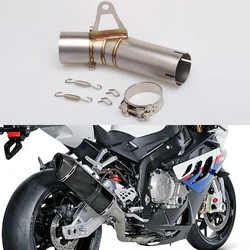 Motorcycle Exhaust Muffler Middle Link Pipe Connection Pipe For BMW S1000RR S1000 RR 2008 2009 2010 2011 2012 2013 2014 Slip-on