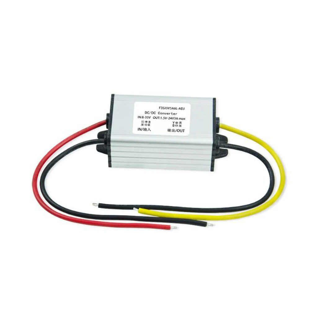 12V To 5V Car Power Converter 8-35V To 1.5-24V DC-DC Step Down Output Adjustable Module 5A