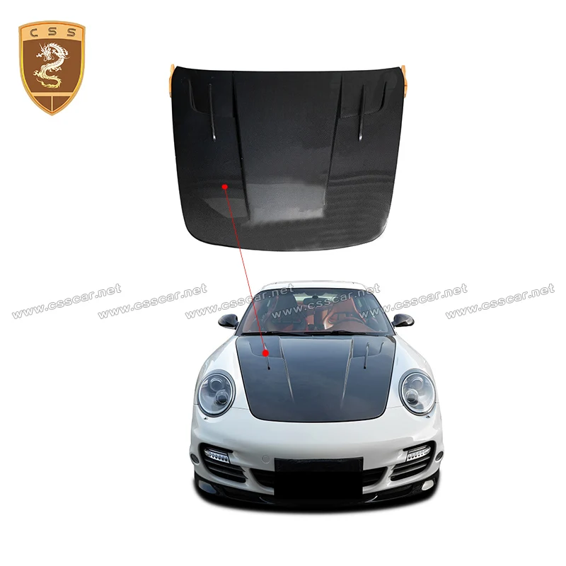 High Quality Carbon Fiber Hood Cover for Porsch 997 Front Engine Hood Body Kit Car Accessories