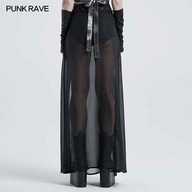 Punk falso due pezzi mezze gonne donna moda 2022 cuciture design nero gonna lunga femminile set abiti Sexy per le donne