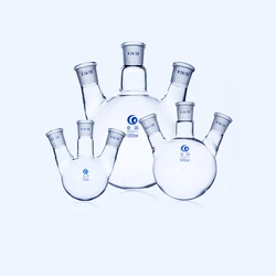 1PCS 50ml 100ml 250ml 500ml 1000ml 2000ml Lab Glass Round bottom Boiling Flask with three bever necks for Distillation