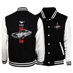 Hip hop gençlik standı yaka Streetwear erkekler beyzbol ceketleri yürüyüş tırmanma keşif mont Ford 50 yıl Mustang araba tişörtü