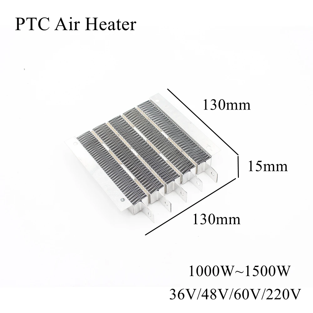 130x130x15mm 36V 48V 60V 220V 1000W 1500W PTC Heater Ceramic Thermistor Air Heating Mini Outdoor Heaters Induction Aquarium Car