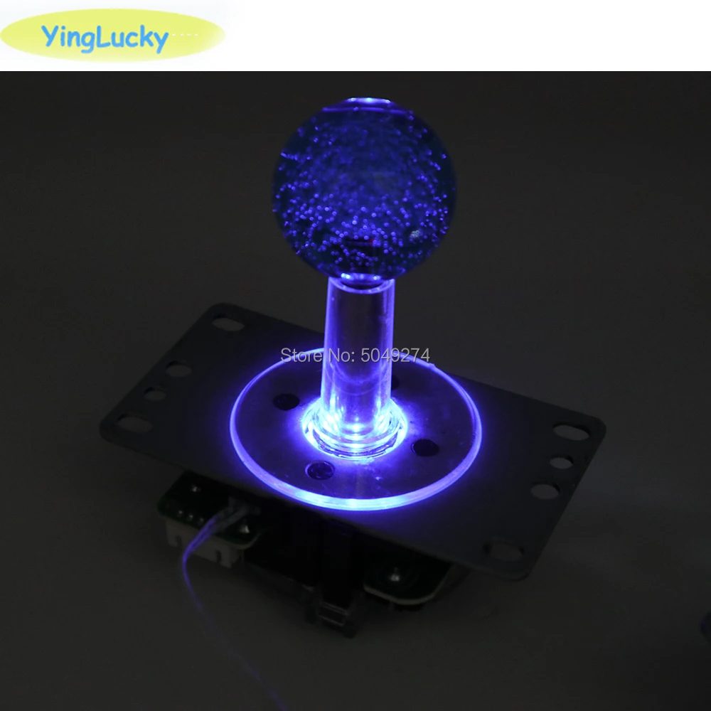 yinglucky  arcade 5 V LED joystick colorido luces iluminadas joystick SANWA tipo 5 pin joystick para Arcade Juego de pesca