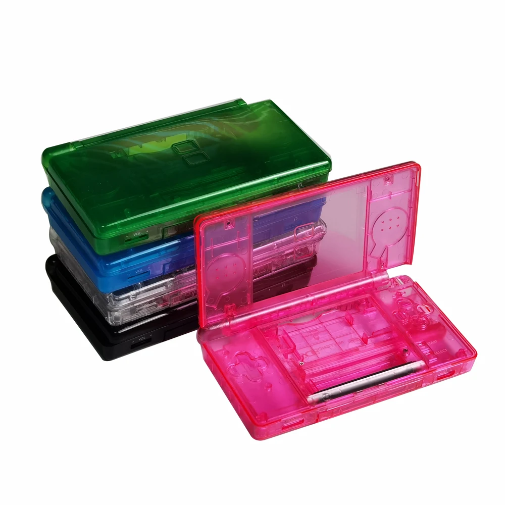 واضح أبيض/أسود الإسكان شل الغلاف مجموعة كاملة استبدال ل نينتندو DS لايت ل NDSL لعبة وحدة التحكم غطاء