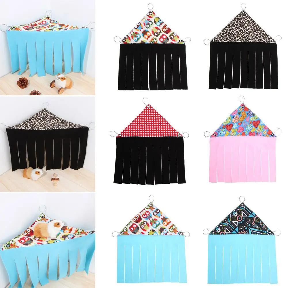Cama de Animal pequeño para dormir, tienda de campaña con borla, hamaca de ardilla, escondite de conejillo de indias, casa de esquina, nido de hámster