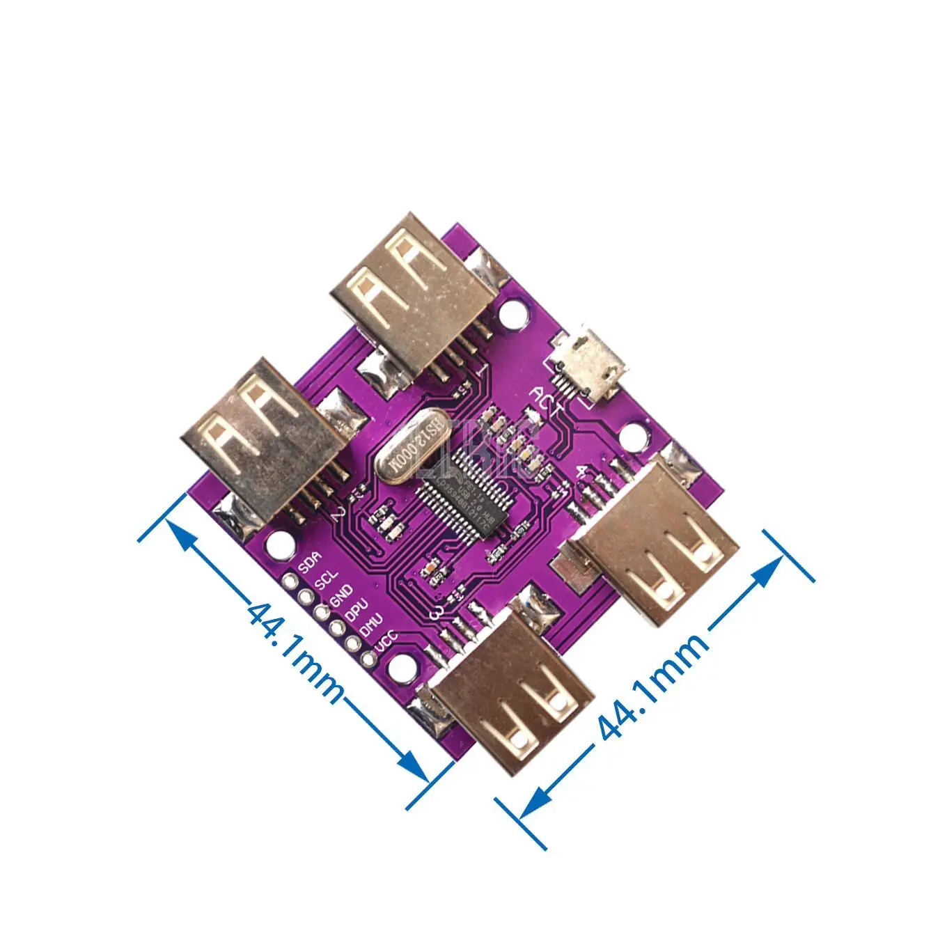 LTRIG Custom 1PCSDC 5V 500mA CJMCU-204 USB 2.0 HUB 4-Port Controller Module High Speed