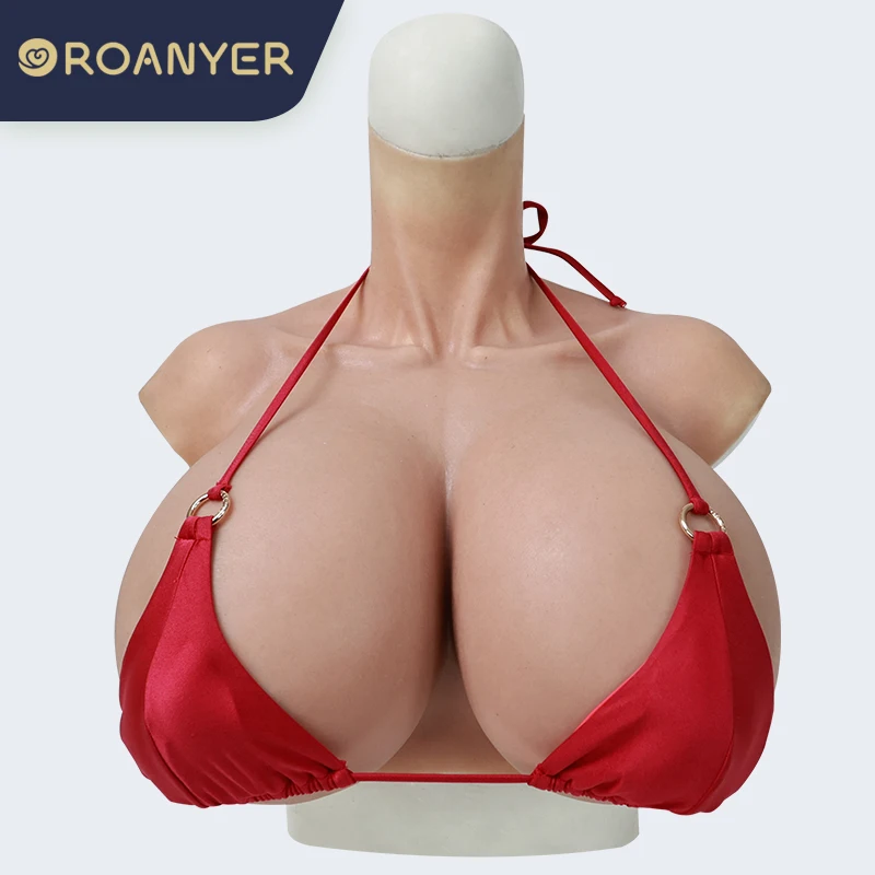 ROANYER Silicone Realistic S Cup Huge Breast Forms For Crossdresser Fake Big Boobs Male To Female Shemale Transgender Drag Queen