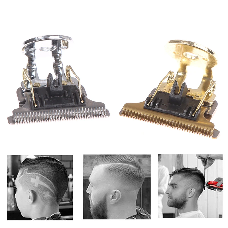 T-Shaped Hair Clipper Blade With Stand T9 Blade Trimmer Replacement Head Replacement Clipper Head t-shaped razor