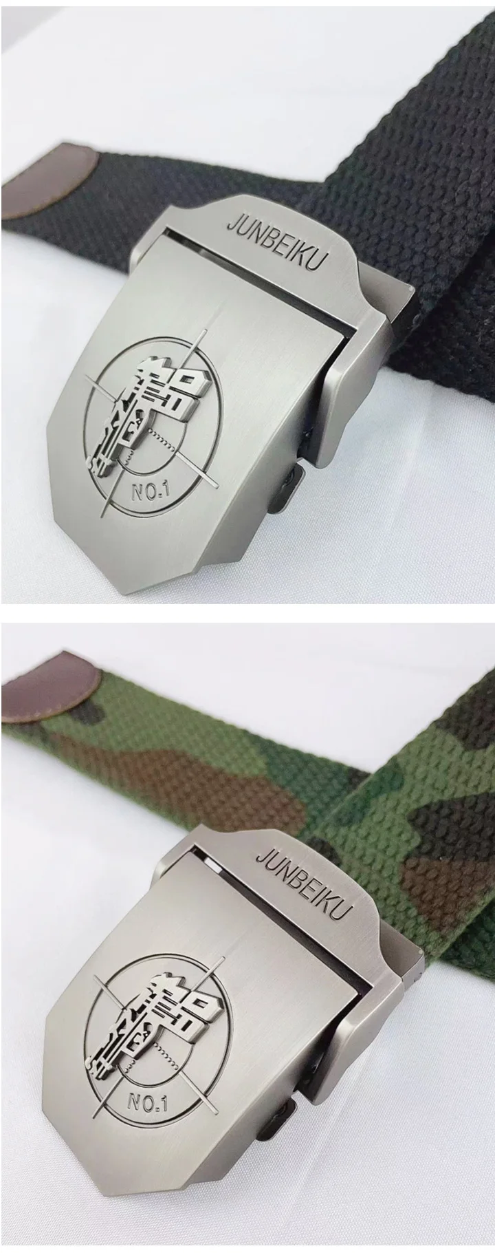 Maikun Metal Automatic Buckle Canvas Belts for Men Military Tactical Men Belt Casual Style Men Belt