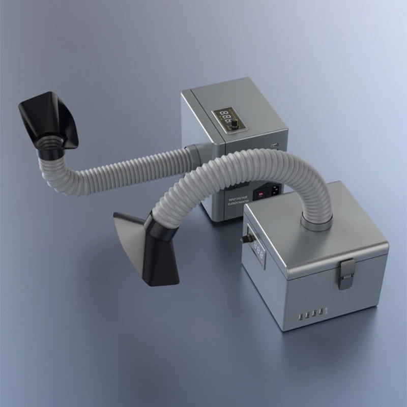 WL-803 Desktop Smoke Exhaust Apparatus Industrial Fume Purifier Mobile Soldering Fume Dust Exhauster 110-220V 50W