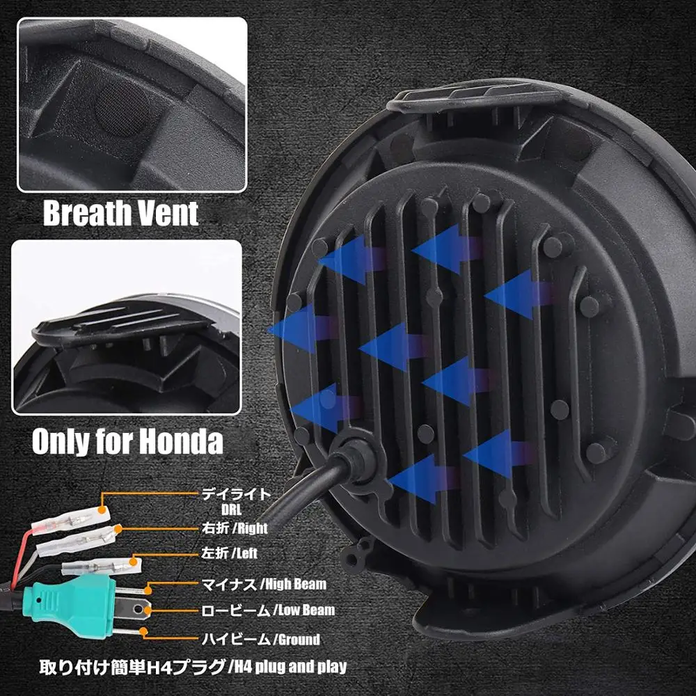 7 Inch Headlight For Honda Bike High/Low Switching CB400SF Led Headlights With Blinker And DRL Function VTR250 CB1100 CB750