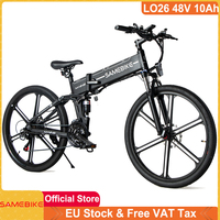 EU Stock SAMEBIKE Electric Bike 500W LO26-II 26inch Folding E-Bicycle 21 Gear Speed Mountain Bike 500W 48V 10A Battery