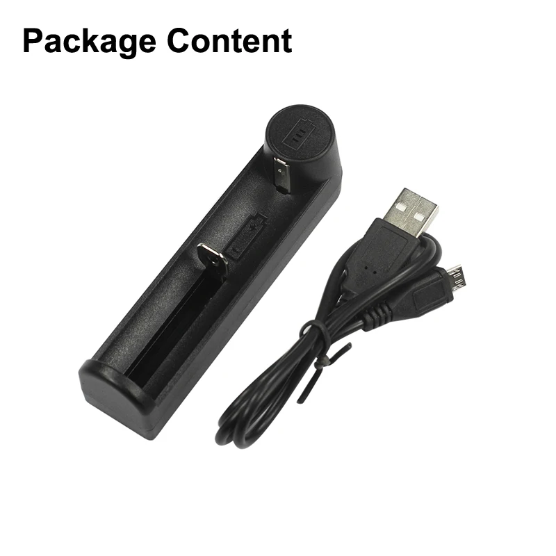 C1 Universal Portable USB Li-ion Battery Charger - Black (1 pc)