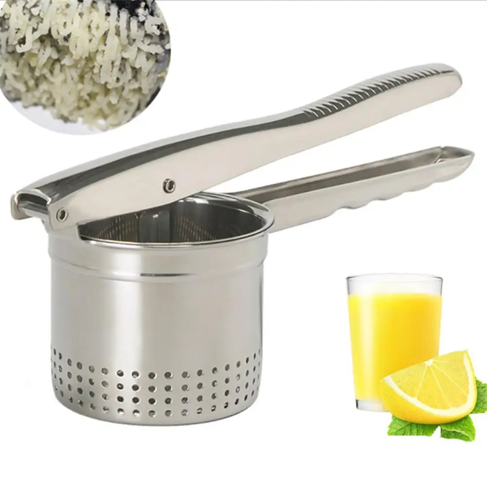 Vegetable Potato Masher Ricer Press Mashed Potatoes Stainless Steel Crushing Potatoes Puree Fruit Juicer Press Maker Tool