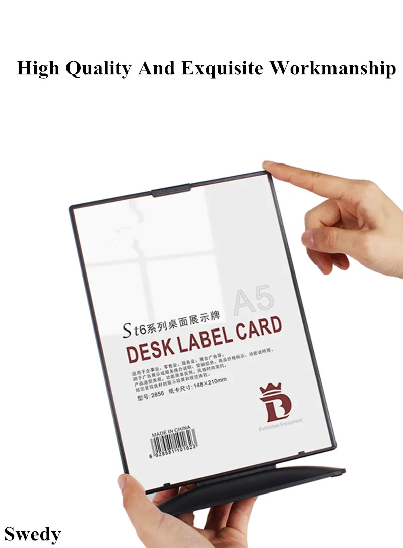 A6 105X148MM Plastic Acrylic Table Menu Card Holder Stand Table Sign Card Holder Display Stand Picture Photo Ad Frame