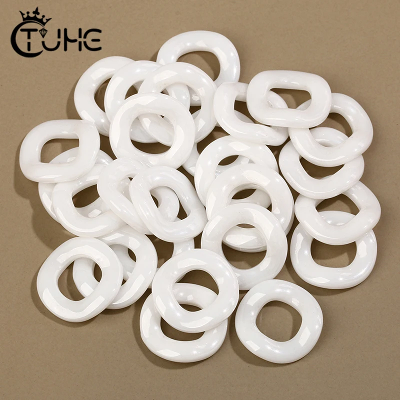 

50pcs Ceramic DIY Making Special Round Charms Pendants For Necklace Earrings Bracelet Jewelry Accessories Making Supplies Kit