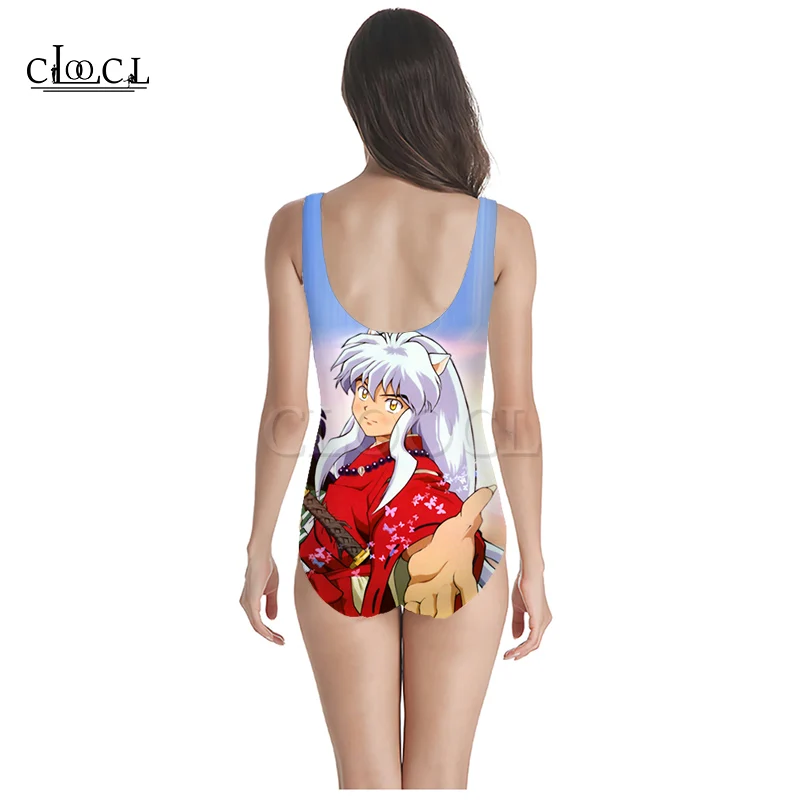 CLOOCL Japanese Anime Inuyasha 3D Print Girls One-piece Swimsuit Bathing Suit Sleeveless Slim Sexy Women\'s Swimwear Summer New