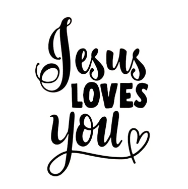 Creativity Vinyl Decal Black/White Jesus Loves You Sticker Text Window Sticker High Quality Waterproof Car Decor KK 20cm X 15cm