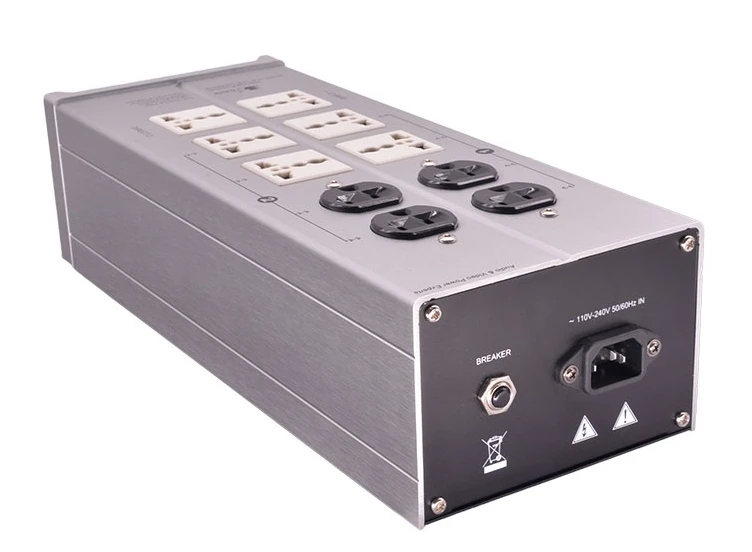 Bada LB-5500 2 road HiFi Power Filter Plant Schuko Socket  AC Power Conditioner Audiophile Power Purifier With US Outlets