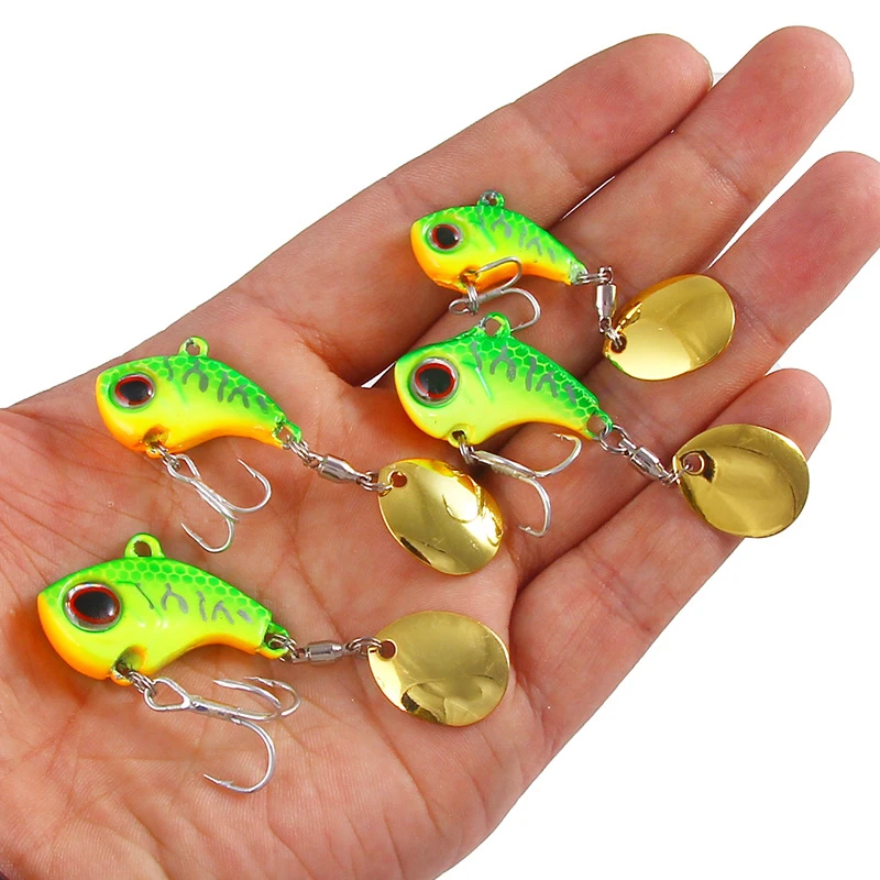 Metal VIB Lure 9g 13 g 16g 22g Fishing Lure Sinking Rotating Spoon Tail Crankbait Vibration Wobbler Pesca Fishing Tackle